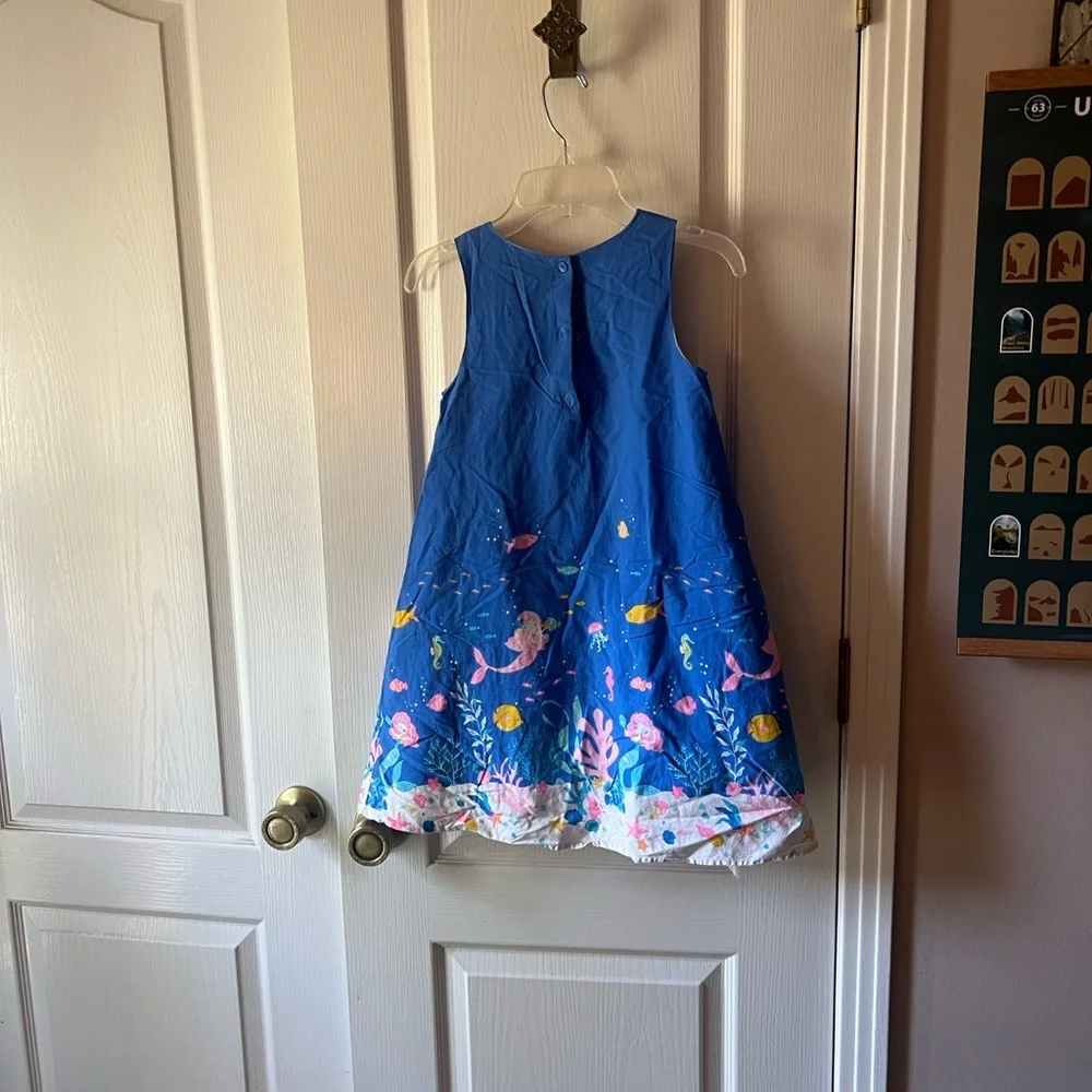 Tommy Bahama Blue Dress with Ocean Theme